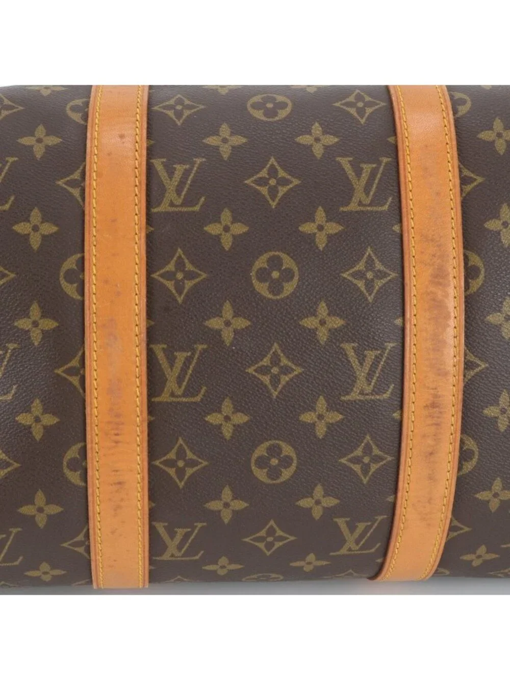 Louis Vuitton Monogram Keepall 50 Leather Boston Bag Tote Travel